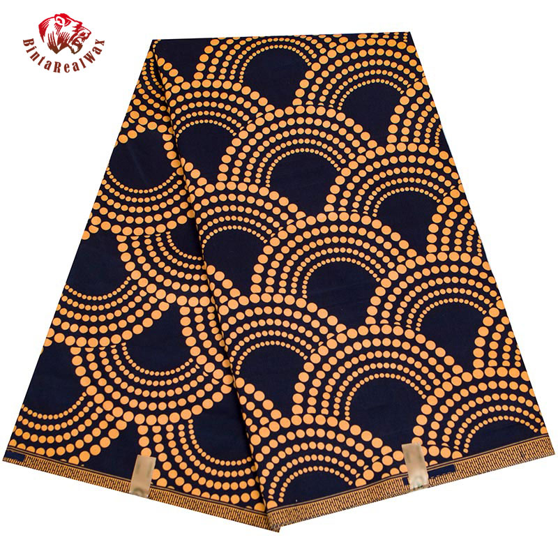 Sewing Batik Fabric - BintaRealWax แอฟริกันผ้ารูปแบบพัดลมอังการาโพลีเอสเตอร์ตาข่ายปะทะตาข่ายสำหรับเย็บพิมพ์ขี้ผึ้งวัสดุโดย Yard Designer FP6390