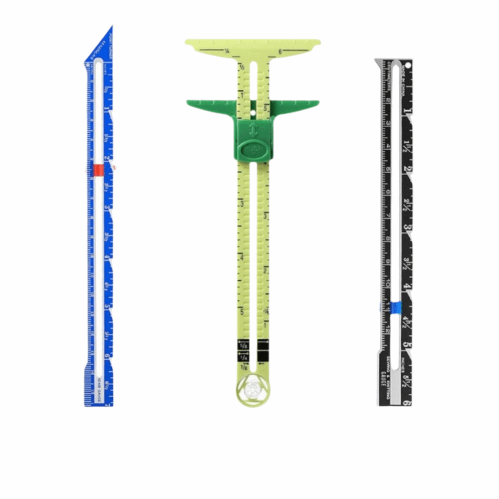 Sewing Gauge Ruler - ไม้บรรทัดเย็บผ้าคุณภาพสูง 5-in-1 ไม้บรรทัดพลาสติกอเนกประสงค์สำหรับช่างตัดเย็บ ไม้บรรทัดรูปตัว T แบบเลื่อนได้สำหรับงานเย็บปะติดปะต่อ