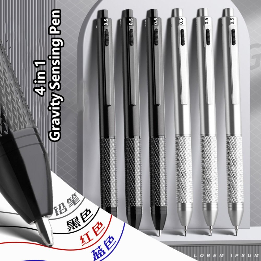 Staedtler Pencil Lumocolor - ปากกาโลหะระบบสัมผัสแรงโน้มถ่วงอเนกประสงค์แบบ4ใน1ปากกาลูกลื่นหมึก3สีชุดดินสอกลปากกาเขียนปากกาหมึกเจล