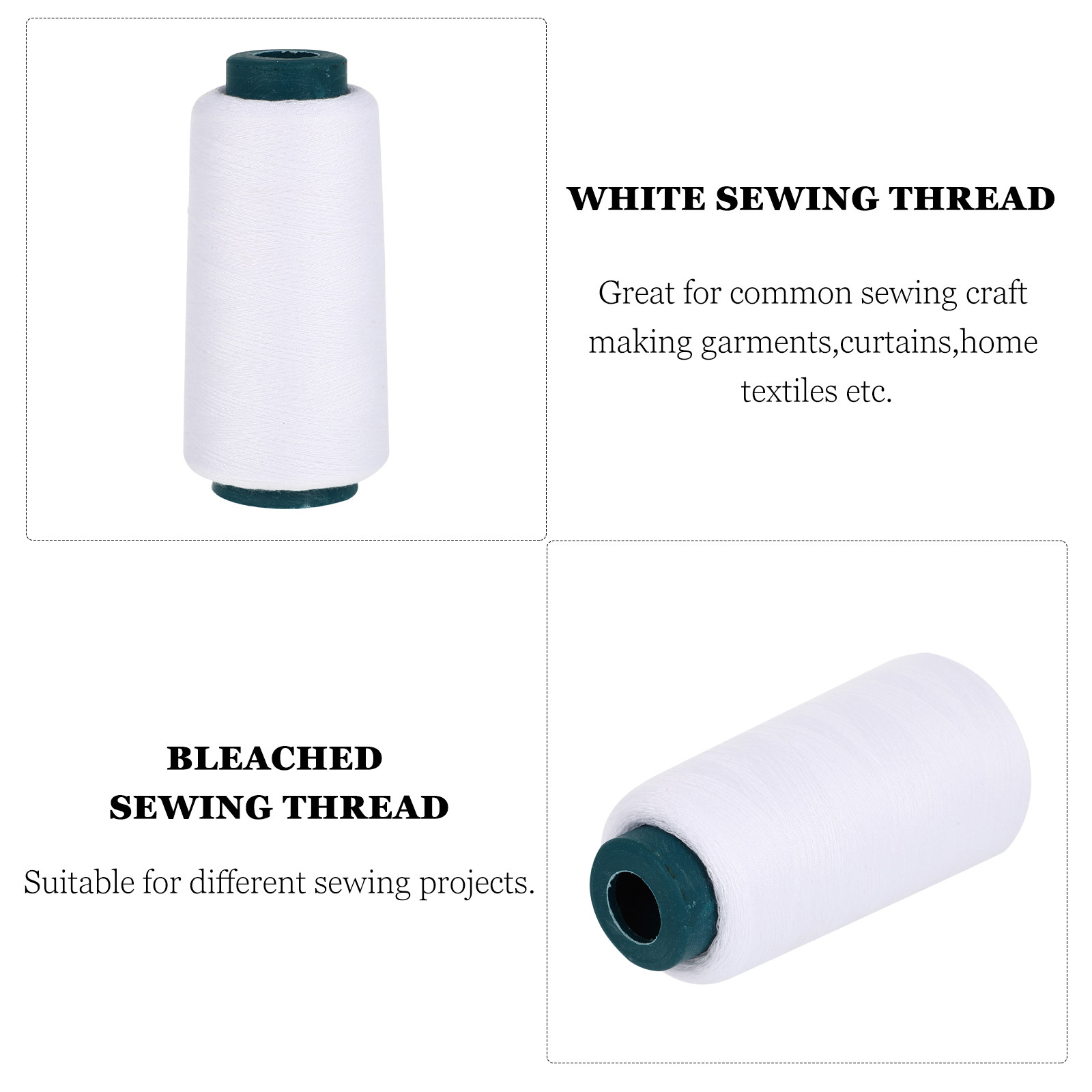 ด้ายโพลีเอสเตอร์สีขาวฟอก ความย - Sewing Thread In Textile บทวิจารณ์และราคา
