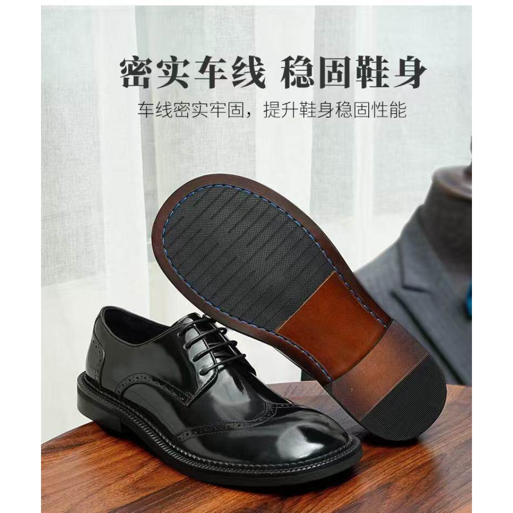 รองเท้าหนังแท้ผู้ชายแฟชั่น รอง - Sewing Latex บทวิจารณ์และราคา