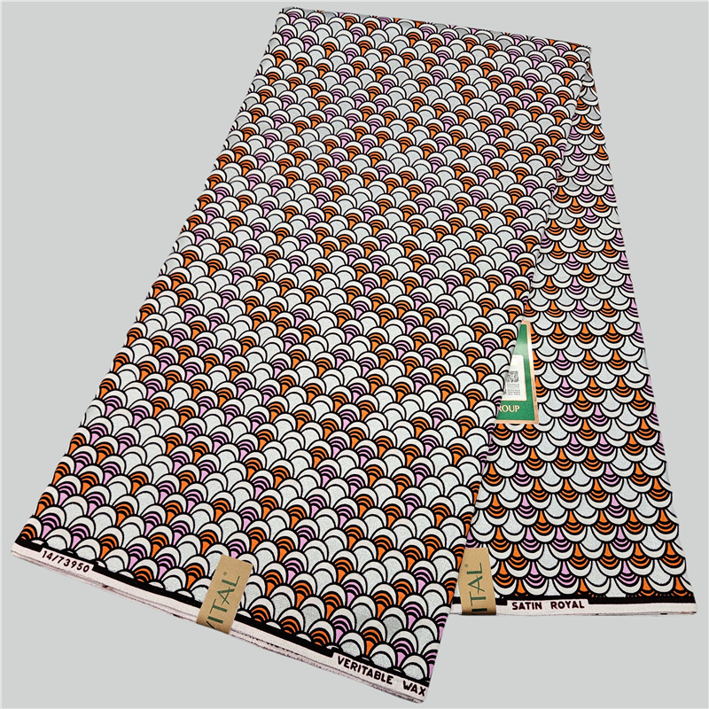 ผ้าฝ้ายแอฟริกันสีน้ำเงินพิมพ์ล - Sewing Batik Fabric บทวิจารณ์และราคา