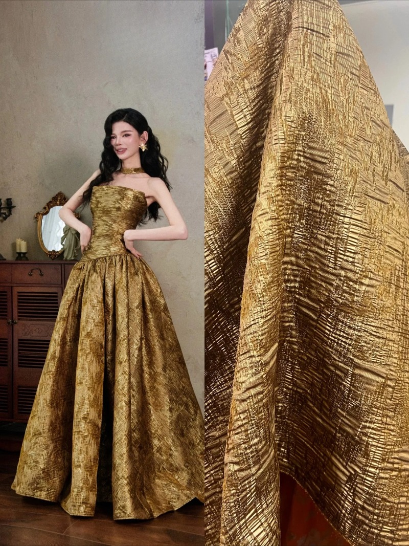 ผ้าแจ็คการ์ดลายไม่สม่ำเสมอสีน้ - Vintage Sewing Textile บทวิจารณ์และราคา