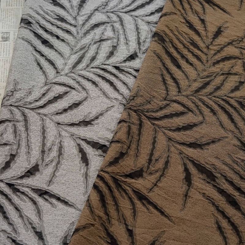 ผ้าแจ็คการ์ดลายใบปาล์ม 3D แบบว - Vintage Sewing Textile บทวิจารณ์และราคา
